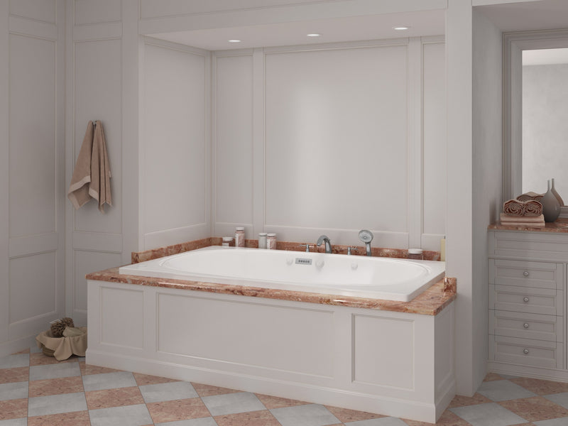 Atlantis Whirlpool 4878CDLX Charleston  48 x 78 Rectangular Air and Whirlpool Jetted Bathtub in White with Center Drain - view 6