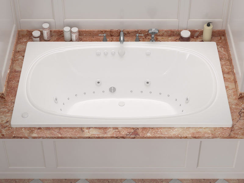 Atlantis Whirlpool 4878CDR Charleston 48 x 78 Rectangular Air & Whirlpool Jetted Bathtub with Center Drain - view 5