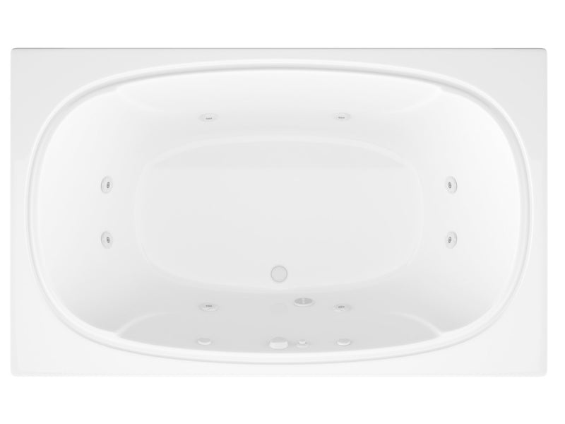 Atlantis Whirlpool 4878CWL Charleston 48 x 78 Rectangular Whirlpool Jetted Bathtub with Center Drain - view 3