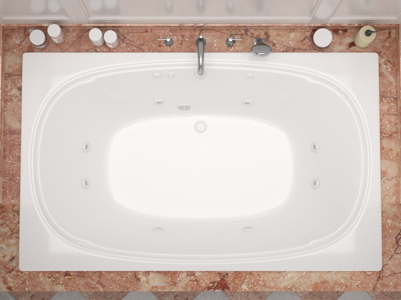 Atlantis Whirlpool 4878CWL Charleston 48 x 78 Rectangular Whirlpool Jetted Bathtub with Center Drain - view 4