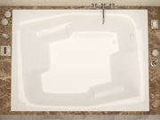 Atlantis Whirlpool 5472CAL Caresse 72 in. x 54 in. Rectangular Air Jetted Bathtub with Left Drain in White - view 4