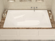 Atlantis Whirlpool 5472CAL Caresse 72 in. x 54 in. Rectangular Air Jetted Bathtub with Left Drain in White - view 5