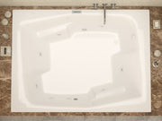Atlantis Whirlpool 5472CDLX Caresse 72 in. x 54 in. Rectangular Air and Whirlpool Jetted Bathtub with Left Drain in White - view 4