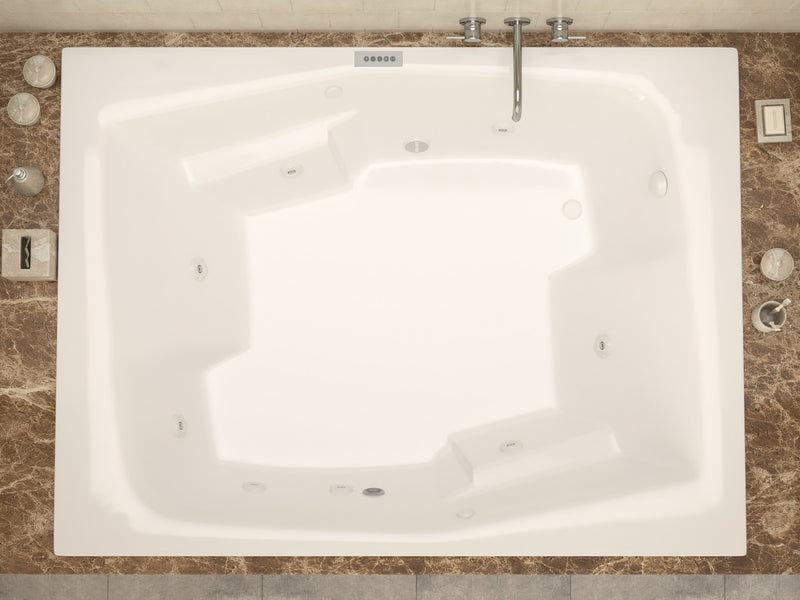 Atlantis Whirlpool 5472CDLX Caresse 72 in. x 54 in. Rectangular Air and Whirlpool Jetted Bathtub with Left Drain in White - view 4