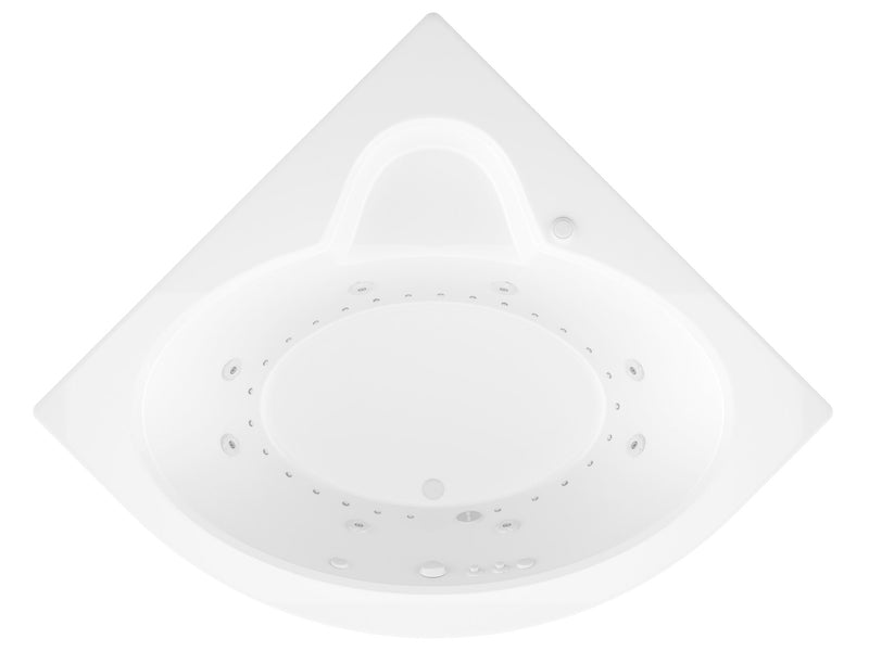 Atlantis Whirlpool 6060ADR Jasper 85 in. x 67 in. Corner Whirlpool and Air Bathtub with Center drain and VS Jets and Aromatherapy in Glossy White - view 3
