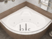 Atlantis Whirlpool 6060ADR Jasper 85 in. x 67 in. Corner Whirlpool and Air Bathtub with Center drain and VS Jets and Aromatherapy in Glossy White - view 5