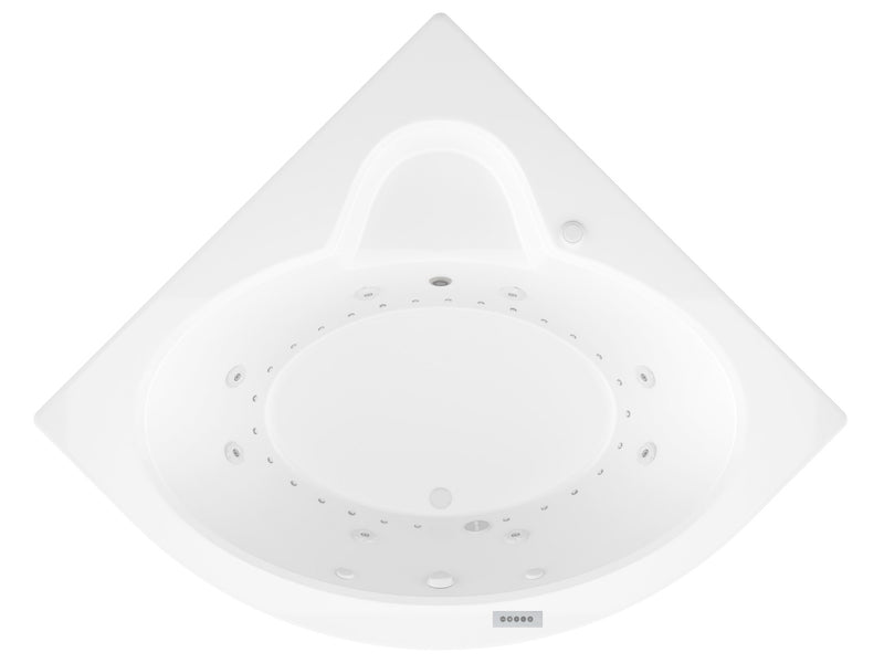 Atlantis Whirlpool 6060ADRX Alexandria 60 in. x 60 in. Corner Air and Whirlpool Jetted Bathtub with Center Drain in White - view 3