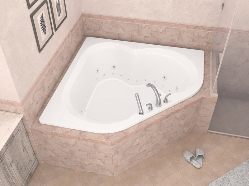 Atlantis Whirlpool 6060CDR Cascade 60 in. x 60 in. Corner Whirlpool and Air Bathtub with Center drain and VS Jets and Aromatherapy in Glossy White - view 6