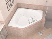 Atlantis Whirlpool 6060CDRX Cascade 60 in. x 60 in. Corner Air and Whirlpool Jetted Bathtub with Center Drain in White - view 6