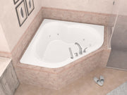 Atlantis Whirlpool 6060CWR Cascade 60 in. x 60 in. Corner Whirlpool Jetted Bathtub with Center Drain in White - view 6