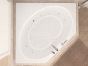 Atlantis Whirlpool 6060EDLX Eclipse  60 in. x 60 in. Corner Air and Whirlpool Jetted Bathtub with Center Drain in White - view 4