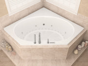 Atlantis Whirlpool 6060EDRX Eclipse  60 in. x 60 in. Corner Air and Whirlpool Jetted Bathtub with Center Drain in White - view 5