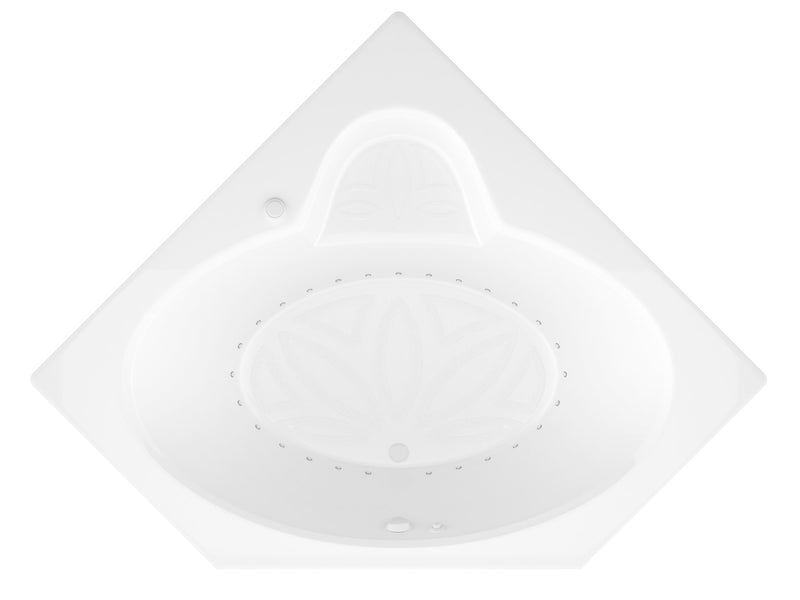Atlantis Whirlpool 6060SAR Sublime 60 in. x 60 in. Corner Air Jetted Bathtub with Center Drain in White - view 3