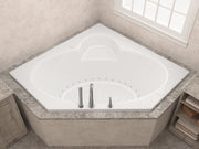Atlantis Whirlpool 6060SAR Sublime 60 in. x 60 in. Corner Air Jetted Bathtub with Center Drain in White - view 5
