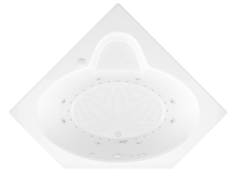 Atlantis Whirlpool 6060SDL Sublime 60 in. x 60 in. Corner Air & Whirlpool Jetted Bathtub with Center Drain in White - view 3