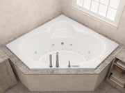 Atlantis Whirlpool 6060SDLX Sublime  60 in. x 60 in. Corner Air and Whirlpool Jetted Bathtub with Center Drain in White - view 5
