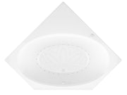 Atlantis Whirlpool 6060VAL Mali Series 83 in. x 62 in. Corner Air Bathtub with Center drain and Aromatherapy Bubbles in Glossy Smooth White - view 3