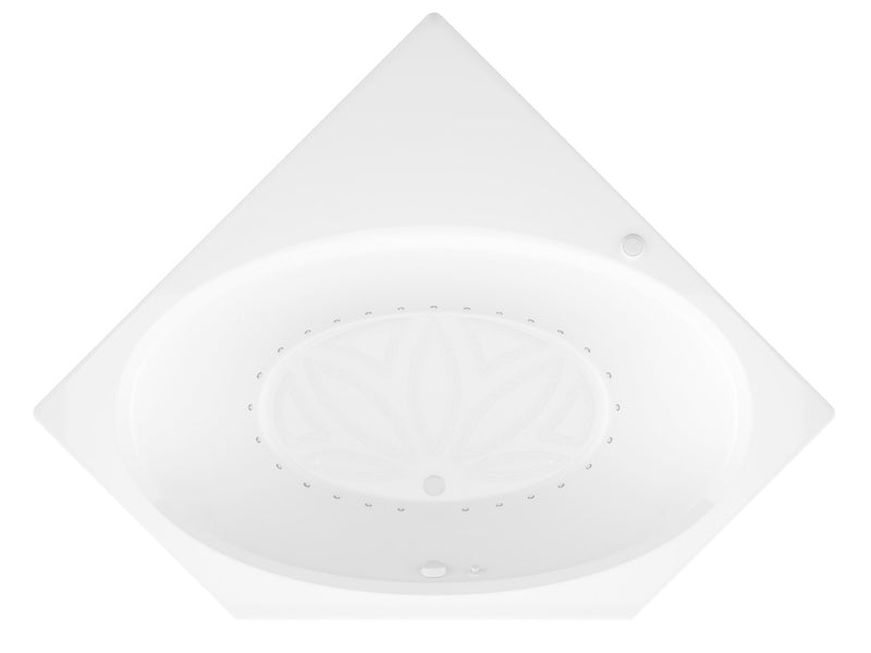 Atlantis Whirlpool 6060VAL Mali Series 83 in. x 62 in. Corner Air Bathtub with Center drain and Aromatherapy Bubbles in Glossy Smooth White - view 3