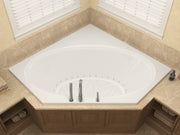 Atlantis Whirlpool 6060VAL Mali Series 83 in. x 62 in. Corner Air Bathtub with Center drain and Aromatherapy Bubbles in Glossy Smooth White - view 5
