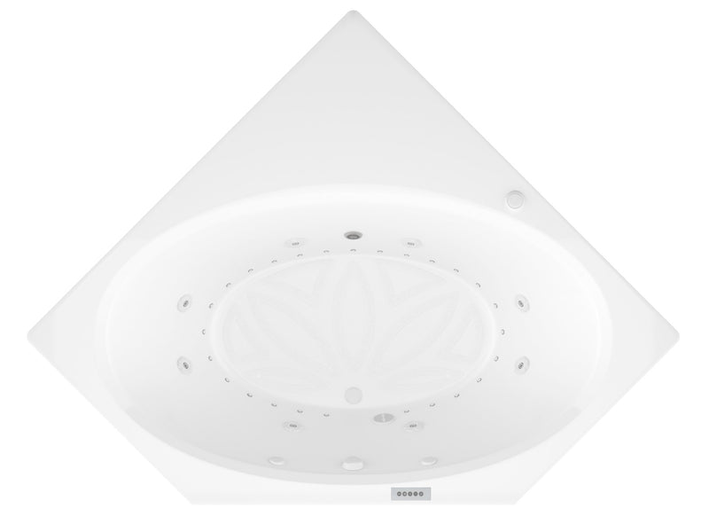 Atlantis Whirlpool 6060VDLX Venus  60 in. x 60 in. Corner Air and Whirlpool Jetted Bathtub with Center Drain in White - view 3