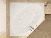 Atlantis Whirlpool 6060VDR Mali 83 in. x 62 in. Corner Whirlpool and Air Bathtub with Center drain and VS Jets and Aromatherapy in Glossy White - view 4