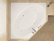 Atlantis Whirlpool 6060VDRX Venus  60 in. x 60 in. Corner Air and Whirlpool Jetted Bathtub with Center Drain in White - view 4