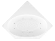 Atlantis Whirlpool 6060VWL Mali Series 83 in. x 62 in. Corner Whirlpool Bathtub with Center drain and V-Style Back Jets in Glossy Smooth White - view 3