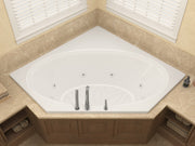 Atlantis Whirlpool 6060VWL Mali Series 83 in. x 62 in. Corner Whirlpool Bathtub with Center drain and V-Style Back Jets in Glossy Smooth White - view 5