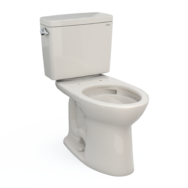 TOTO CST776CEFG#12 Drake Two-Piece Elongated 1.28 GPF Universal Height TORNADO FLUSH Toilet with CEFIONTECT, Sedona Beige