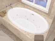 Atlantis Whirlpool 4478PCDRX Petite 44 x 78  Oval Air and Whirlpool Jetted Bathtub with Center Drain in White lifestyle