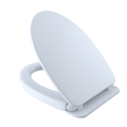 TOTO SS124#01 SoftClose Slow Close Elongated Toilet Seat and Lid, Cotton White