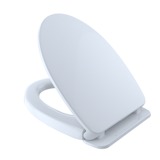 TOTO SS124#01 SoftClose Slow Close Elongated Toilet Seat and Lid, Cotton White