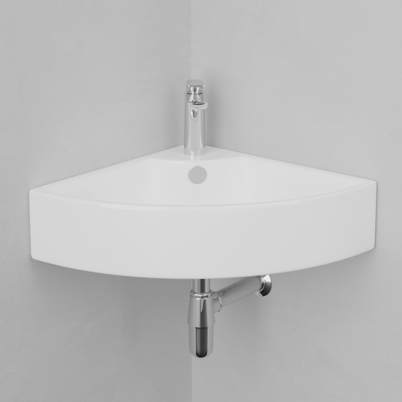 Aysel Vitreous China Corner Wall-Mount Sink