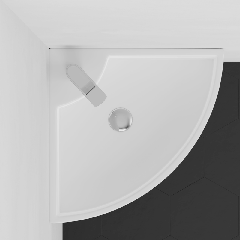 Aysel Vitreous China Corner Wall-Mount Sink