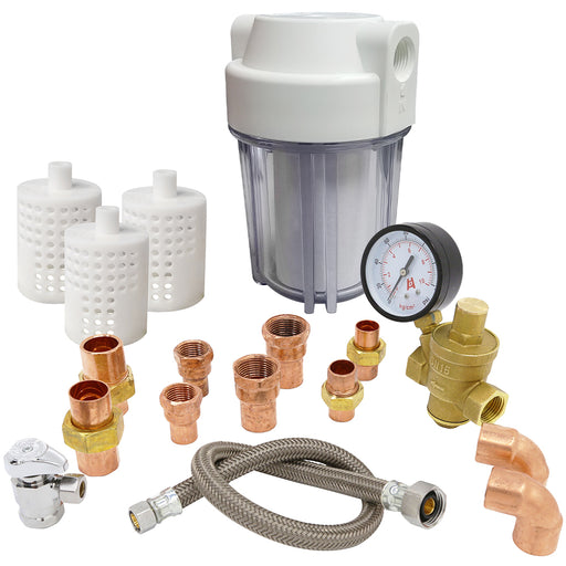 SteamSpa Complete Essentials Installation Kit with In-Line Water Filter