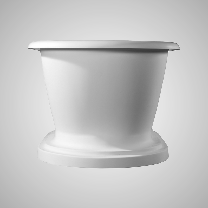 Magnus 137904 Banster Solid Surface Stone Resin Freestanding Pedestal Bathtub