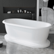 Magnus 137904 Banster Solid Surface Stone Resin Freestanding Pedestal Bathtub