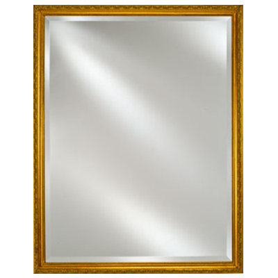 Afina SD1622RBSXGD Basix 16" W x 22" H Antique Gold Wood Framed Recessed Medicine Cabinet