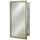 Afina SD2430RBSXBS Basix 24" W x 30" H Brushed Silver Wood Framed Recessed Medicine Cabinet