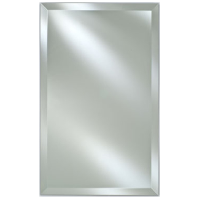 Afina SD2430RBSXFB Basix 24" W x 30" H Frameless Bevel Mirror Recessed Medicine Cabinet
