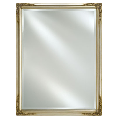 Afina SD1626RBSXPSV Basix Plus 16" W x 26" H Antique Silver Wood Framed Recessed Medicine Cabinet