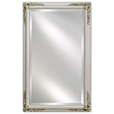 Afina SD1626RBSXPWT Basix Plus 16" W x 26" H Antique White Wood Framed Recessed Medicine Cabinet