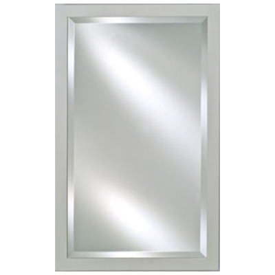 Afina SD2026RBSXWT Basix 20" W x 26" H Satin White Wood Framed Recessed Medicine Cabinet