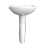 TOTO LPT241.8G#01 Supreme Oval Basin Pedestal Bathroom Sink with CEFIONTECT for 8 Inch Center Faucets, Cotton White - view 2