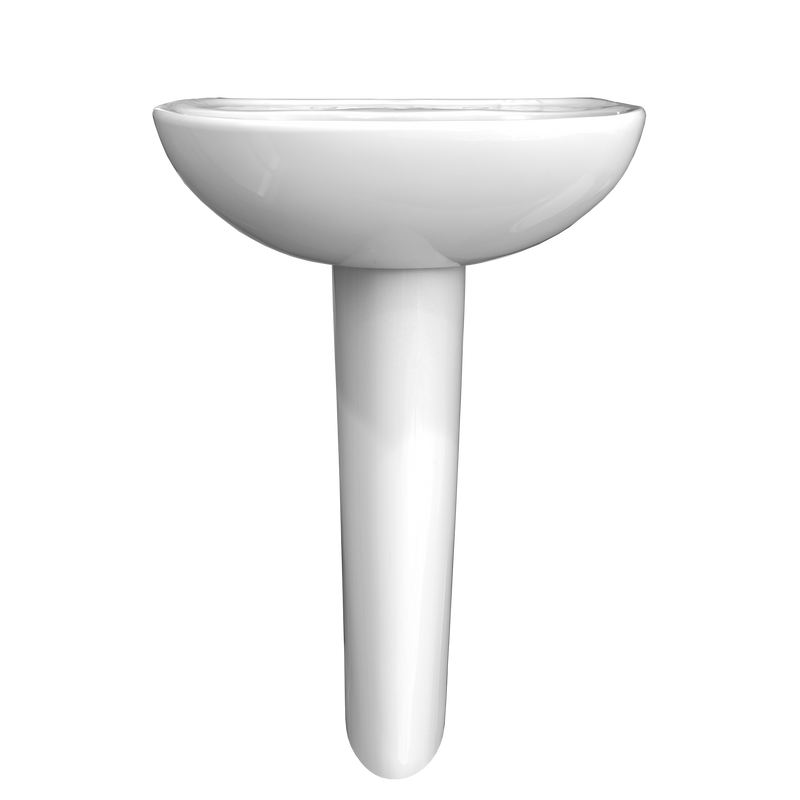 TOTO LPT241.8G#01 Supreme Oval Basin Pedestal Bathroom Sink with CEFIONTECT for 8 Inch Center Faucets, Cotton White - view 2