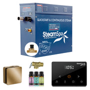 SteamSpa Oasis Series Generator Square Wireless Auto Drain - Gold