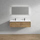 Moreno Bath MIA60D Floating Bathroom Vanity Set With Double Sink Acrylic Top