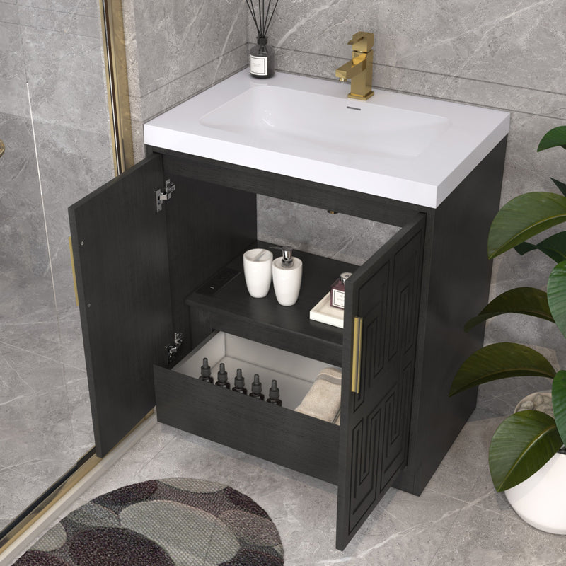 Moreno Bath BELLA-30 Bella 30" Freestanding Bathroom Vanity with Sink Top - view 8