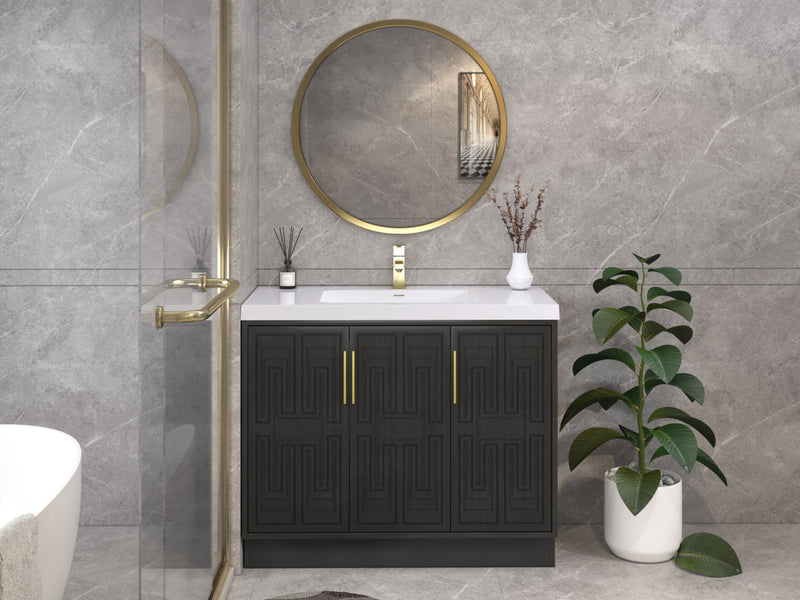 Moreno Bath BELLA-42L Bella 42" Freestanding Bathroom Vanity with Sink Top | Left Side Drawers - view 2