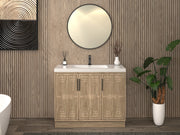 Moreno Bath BELLA-42L Bella 42" Freestanding Bathroom Vanity (Left Side Drawers)